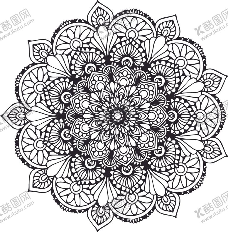 编号：32663709162307372429【酷图网】源文件下载-曼陀罗花纹