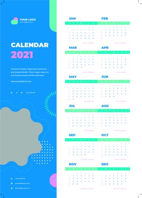 2021年日历