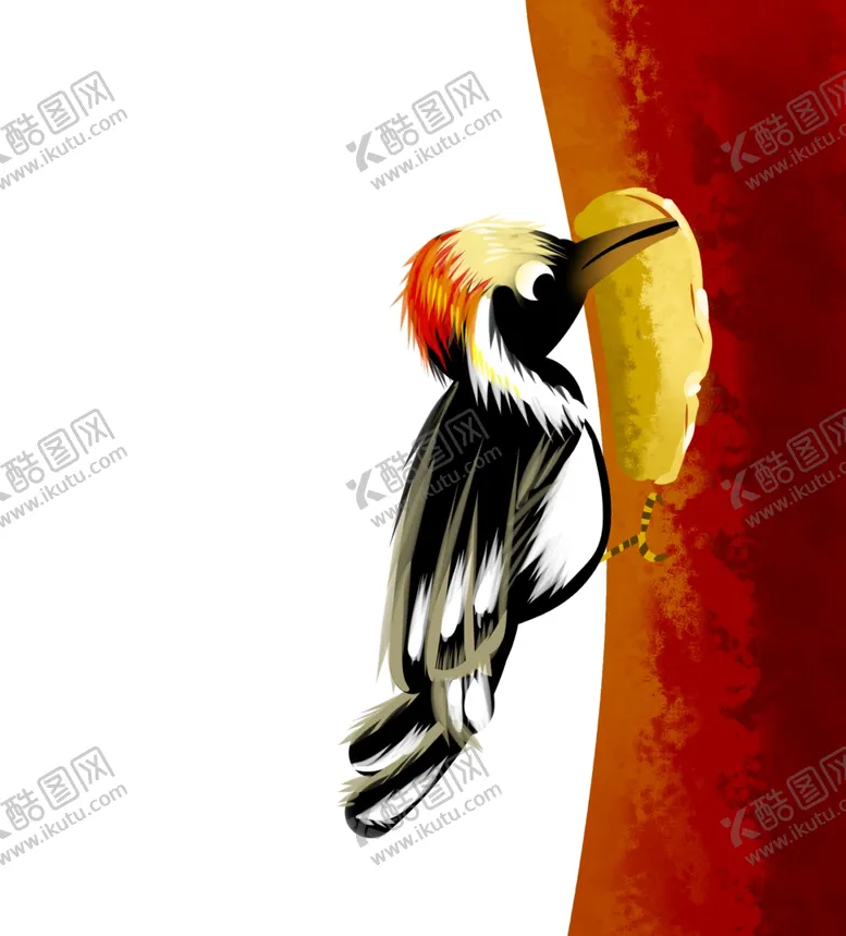 编号：29925505011936383536【酷图网】源文件下载-手绘啄木鸟