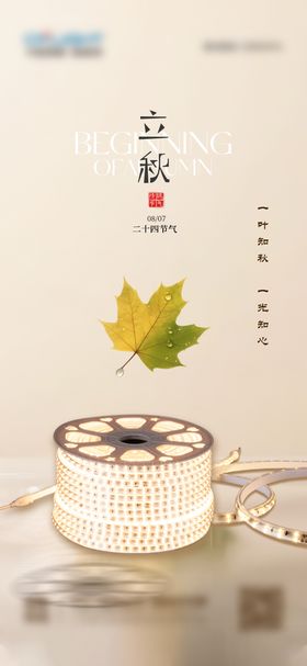 照明立秋海报