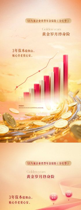 金融保险理财时间轴海报