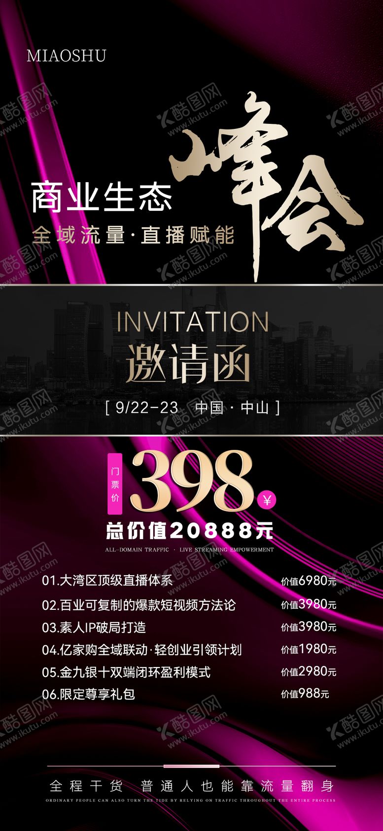 编号：50467809250214351884【酷图网】源文件下载-医美会议招商造势海报