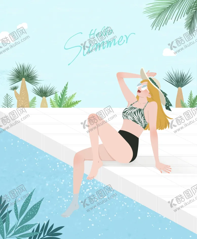 编号：81550401261200251618【酷图网】源文件下载-海滩插画