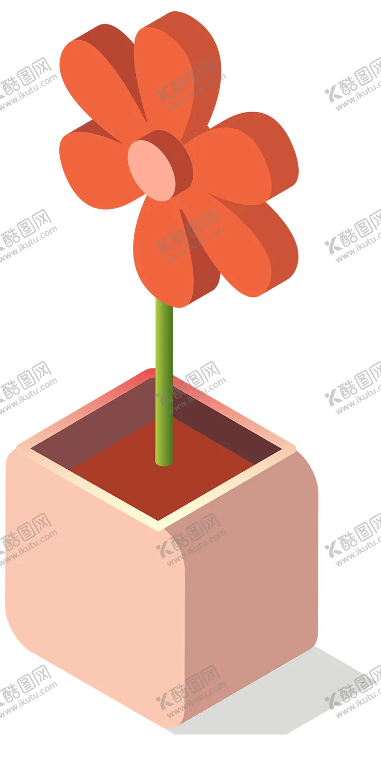 编号：29618802101249156146【酷图网】源文件下载-北欧植物花盆插画