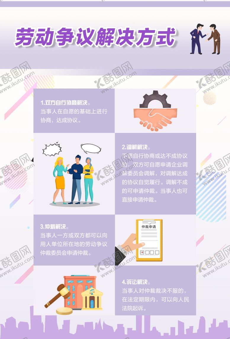 编号：82216009200338284206【酷图网】源文件下载-劳动争议解决方式海报