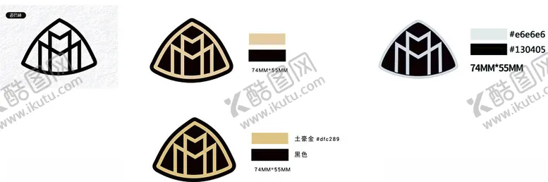 编号：61570402211411557342【酷图网】源文件下载-迈巴赫LOGO黑色金色印刷用