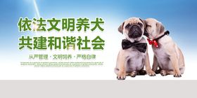 九江市依法养犬文明宣传工地广告