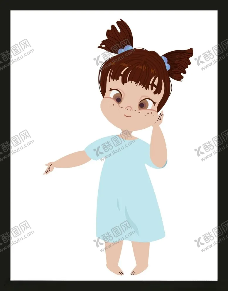 编号：40468312160700392793【酷图网】源文件下载-手绘儿童女孩