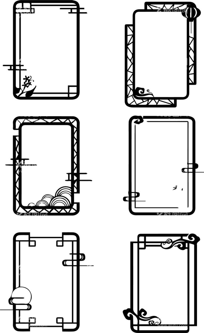 编号：12738609150513512917【酷图网】源文件下载-中式边框 长方形