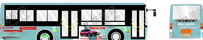 编号：50064903311518419367【酷图网】源文件下载-10米公交车广告