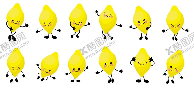 编号：34987109131345532905【酷图网】源文件下载-卡通柠檬新鲜元素