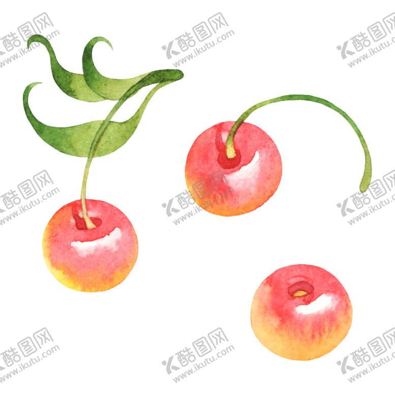 编号：10338110070416531500【酷图网】源文件下载-水彩创意插画水果