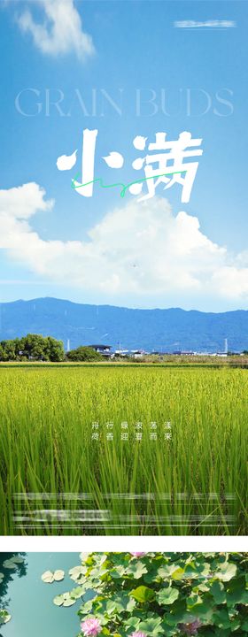 地产立夏小满风景海报
