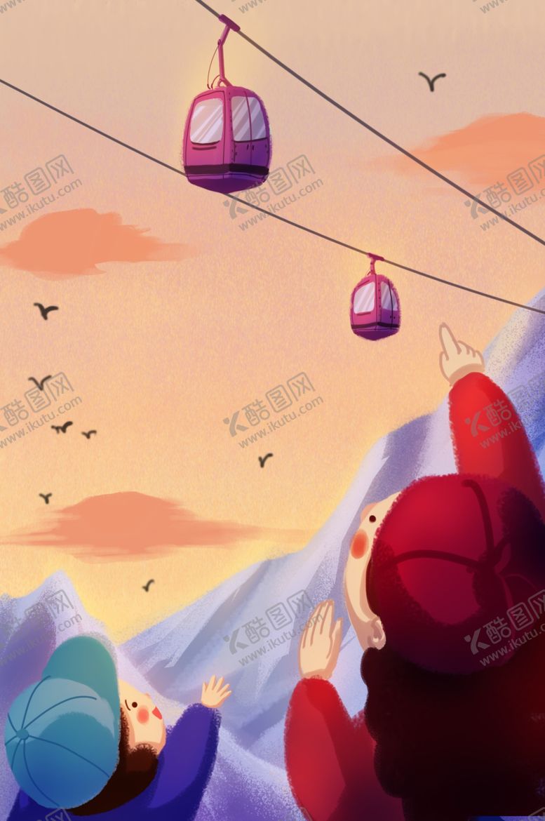 编号：48298404301937077391【酷图网】源文件下载-旅游观光车旅行插画卡通海报素材