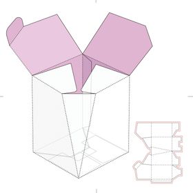 包装盒刀模平面展开图产品天地礼品展开图