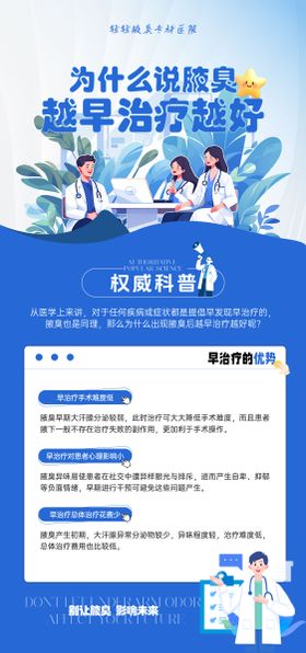 医疗腋臭治疗海报
