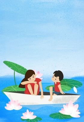 游湖小船