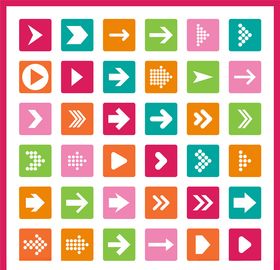 矢量箭头图标方向符号小三角形