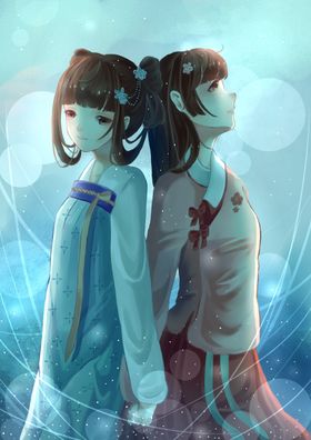 古风人物美女插画素材
