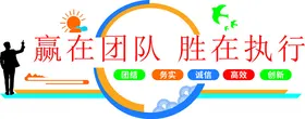 企业文化墙执行宣传团队