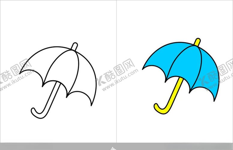 编号：15931406280908472749【酷图网】源文件下载-雨伞简笔画