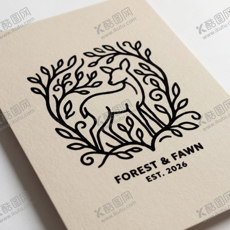 编号：26983303312156187555【酷图网】源文件下载-森林农场风鹿图案装饰设计