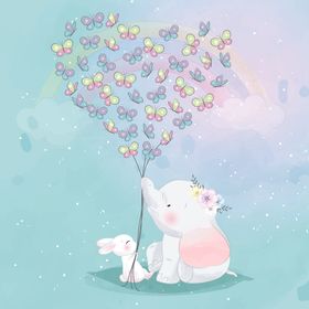 温馨浪漫儿童插画