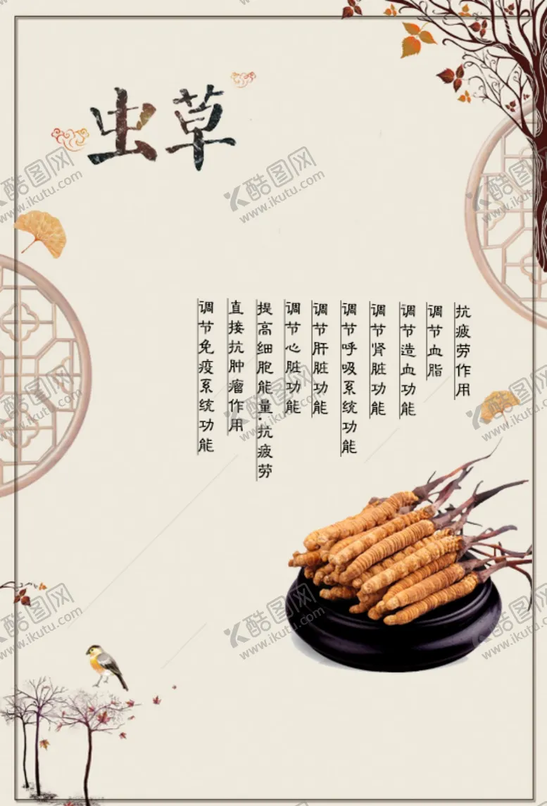 编号：62770303141527166102【酷图网】源文件下载-虫草海报
