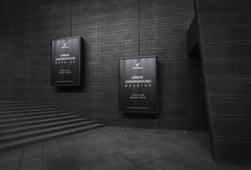 灯箱广告展位vi样机