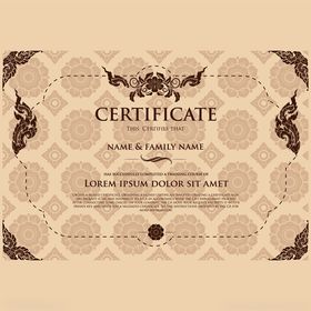 复古风格证书模板