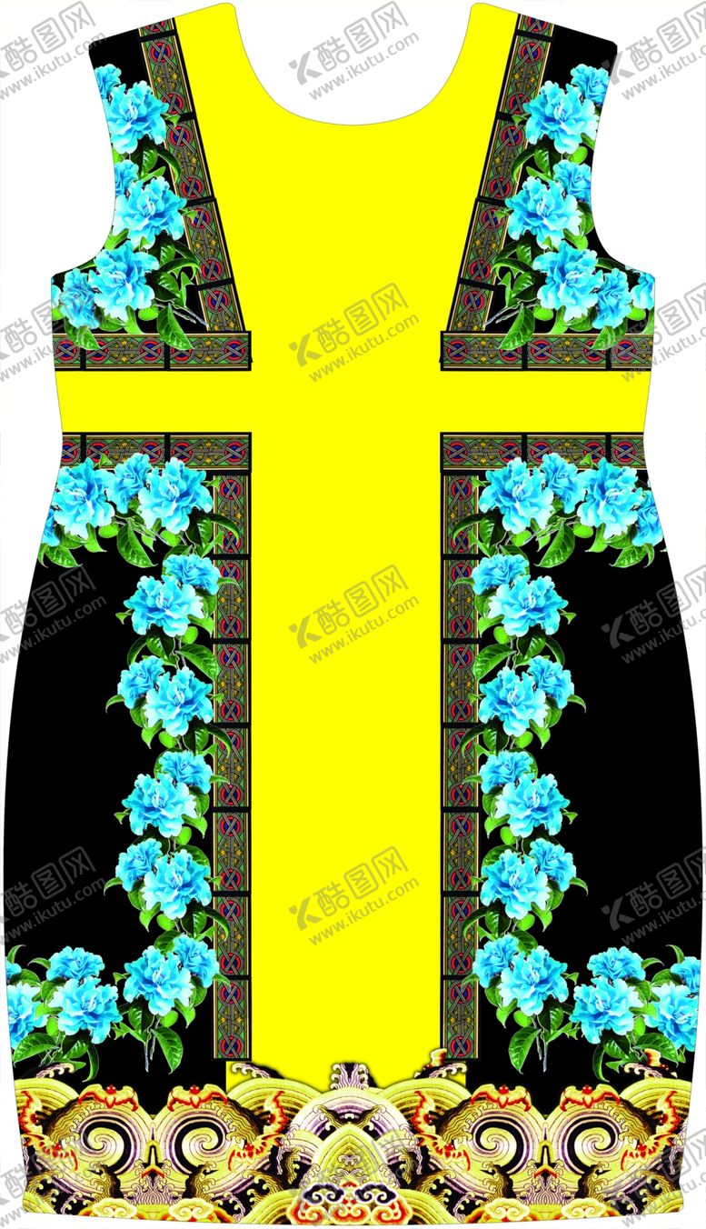 编号：39233909150008229436【酷图网】源文件下载-裙子印花