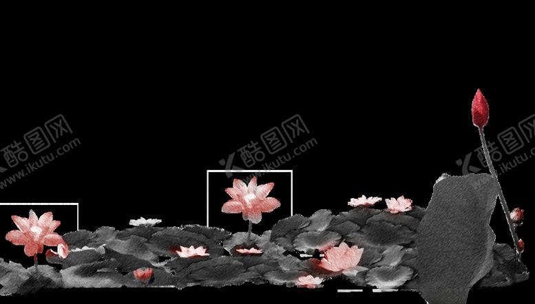 编号：32701509252255094361【酷图网】源文件下载-荷花剪影水墨荷花