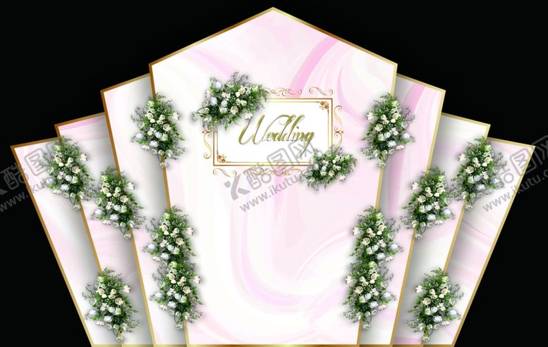 编号：97444509090831111456【酷图网】源文件下载-粉色婚礼签到区制作文件