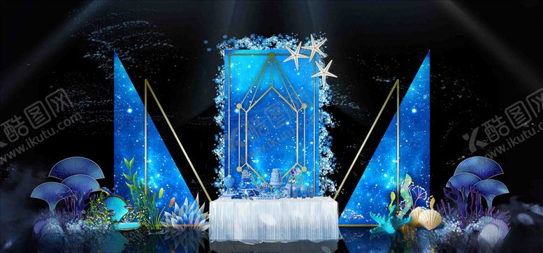 编号：56474309282043589078【酷图网】源文件下载-蓝色婚礼