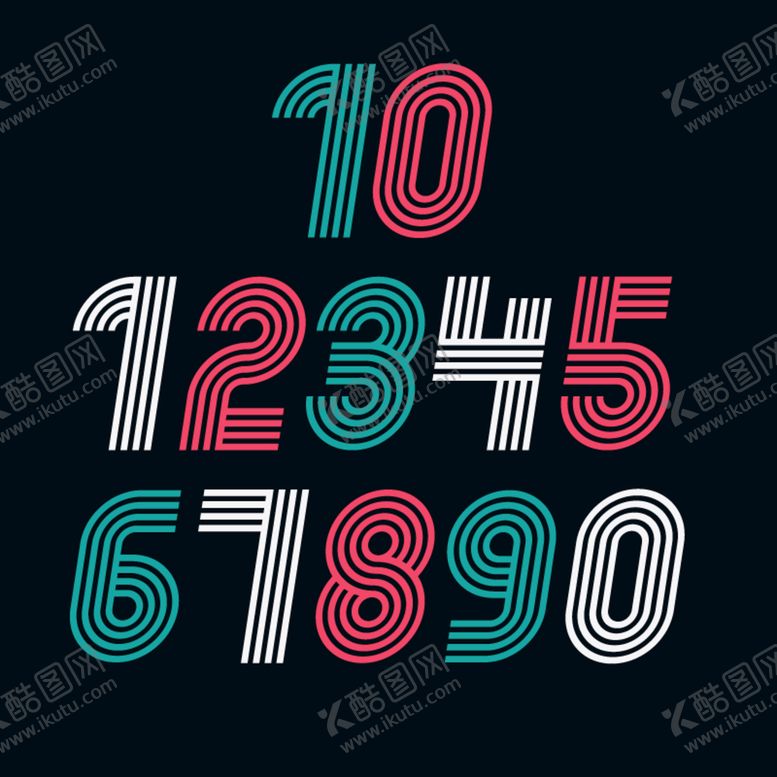 编号：98620709131739316291【酷图网】源文件下载-矢量数字周年庆典3d金属字