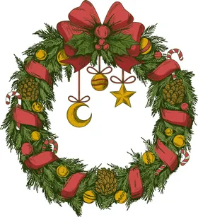 圣诞花环免抠图