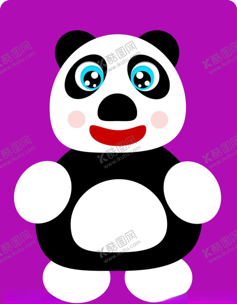 编号：13634710030911579577【酷图网】源文件下载-卡通熊猫分层