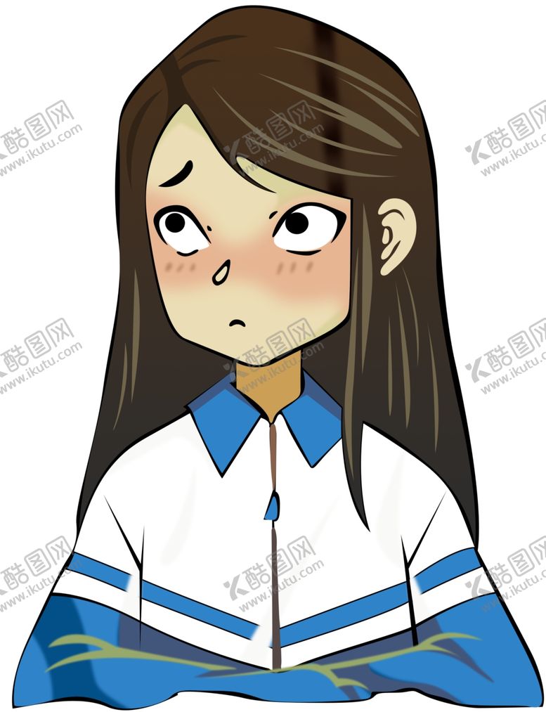 编号：38369805191142181936【酷图网】源文件下载-中学生T恤卡通图案女孩