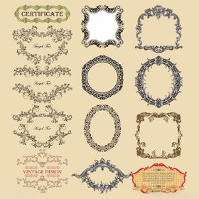 复古装饰边框图案集合