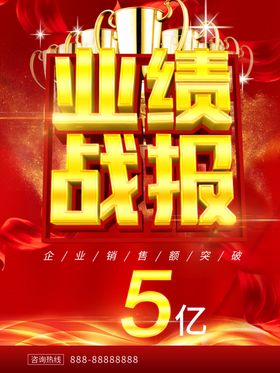 业绩战报海报