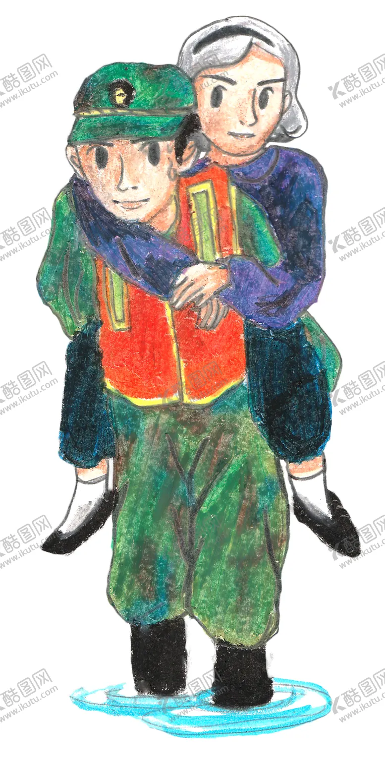 编号：75069306270224404401【酷图网】源文件下载-抗洪救灾手绘人物