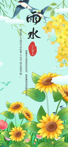 雨水时节的多彩花卉景观