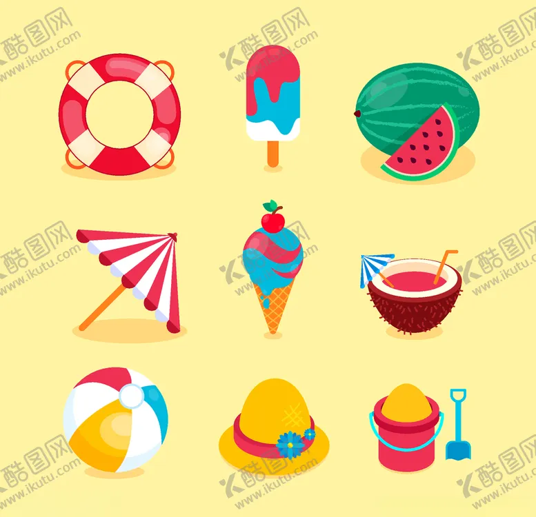 编号：42388106302059093759【酷图网】源文件下载-夏日元素