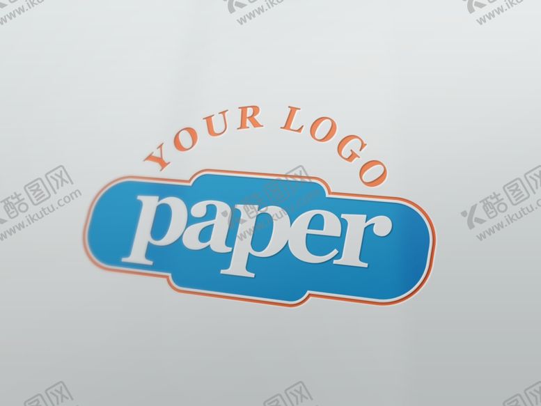 编号：21923710101346142562【酷图网】源文件下载-纸质纹理LOGO样机
