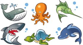 海洋生物动世界动背景动园凶猛动
