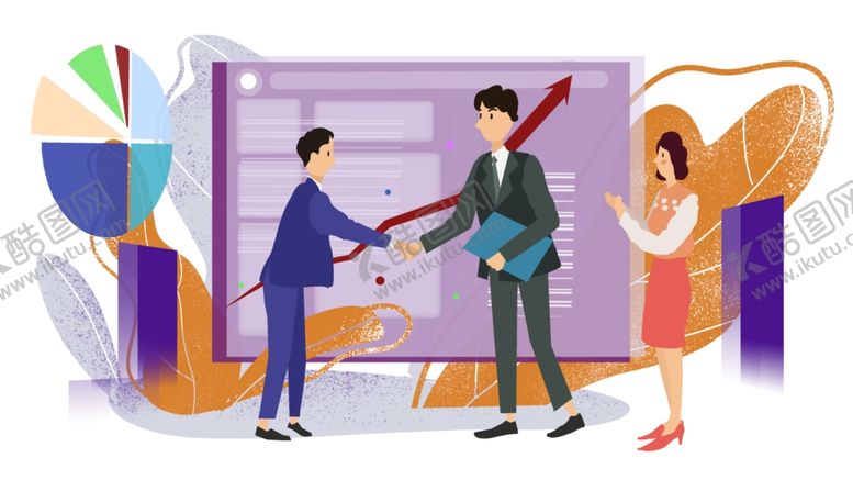 编号：10820209141538056631【酷图网】源文件下载-扁平化科技办公插画