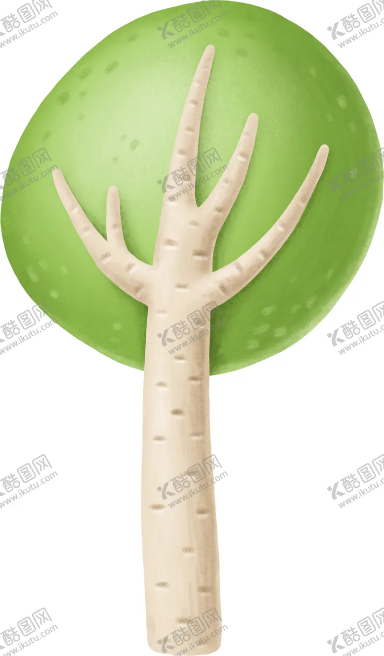 编号：18435102100801345273【酷图网】源文件下载-卡通树插画