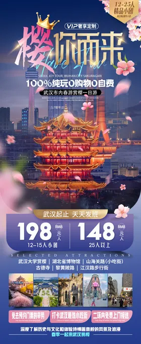 武汉樱花旅游长图