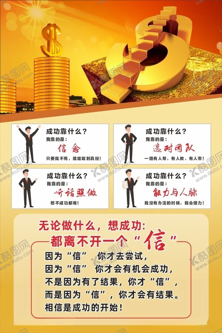 编号：42586112101544019935【酷图网】源文件下载-成功是什么企业文化墙