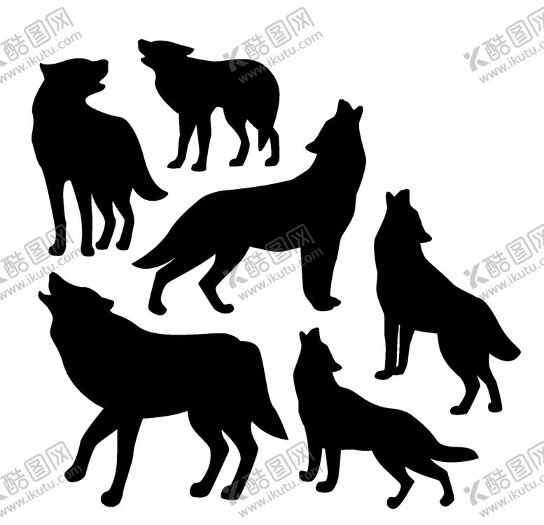 编号：81827410242055168157【酷图网】源文件下载-狼剪影